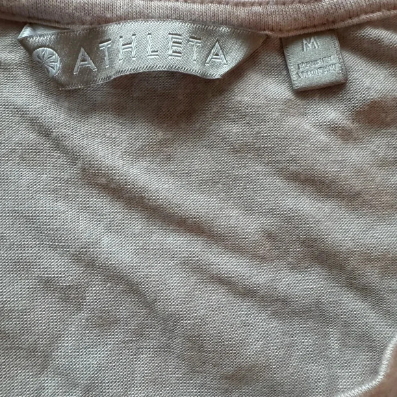 Athleta Light Pink Ruched Lightweight Tank Top Size Medium Casual Travel - Picture 2 of 4